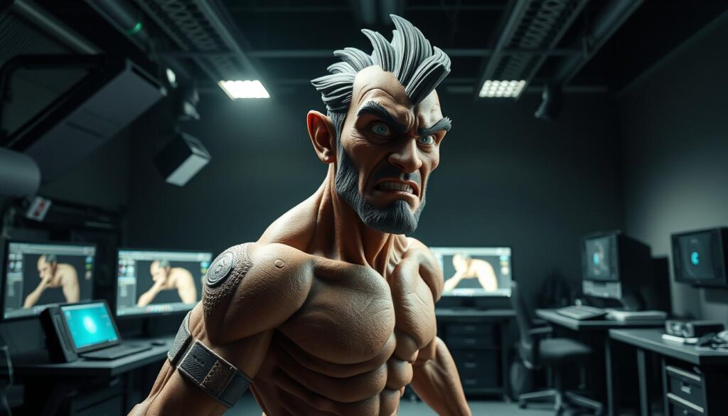 render real-time animasi3D